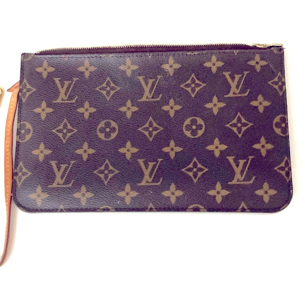Authentic Louis Vuitton Neverfull GM Pouch/Wristlet Serial Number SD4193 2013-14